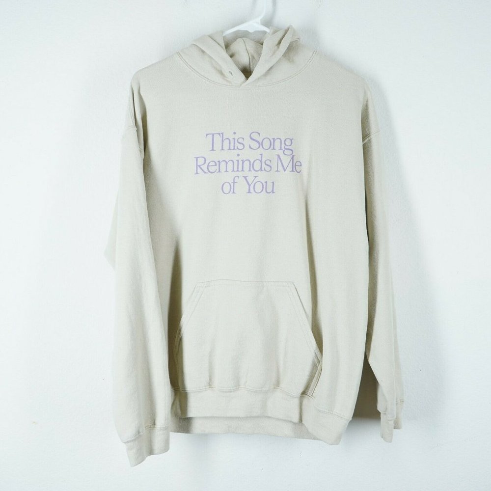 LONELY GHOST Hoodie Womens Medium This Song Reminds Me Of You Graphic Sweatshirt
